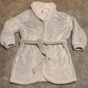 Aerie Womens Plush Pajama Robe - Soft Gray Medium